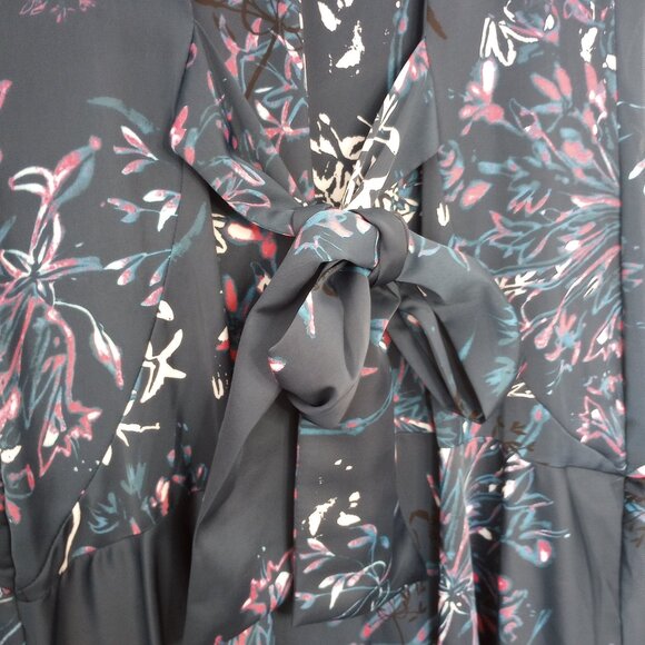 Rachel Roy Claudette Floral Tie Front Midi Dress - Picture 4 of 12